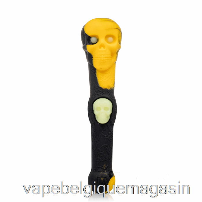 Vape Shop Bruxelles Stratus Crâne Dipper Silicone Dab Paille Sol (noir / Jaune)